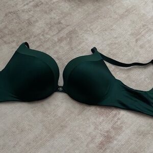 Elegant Dark Green Women's Push Up Bra